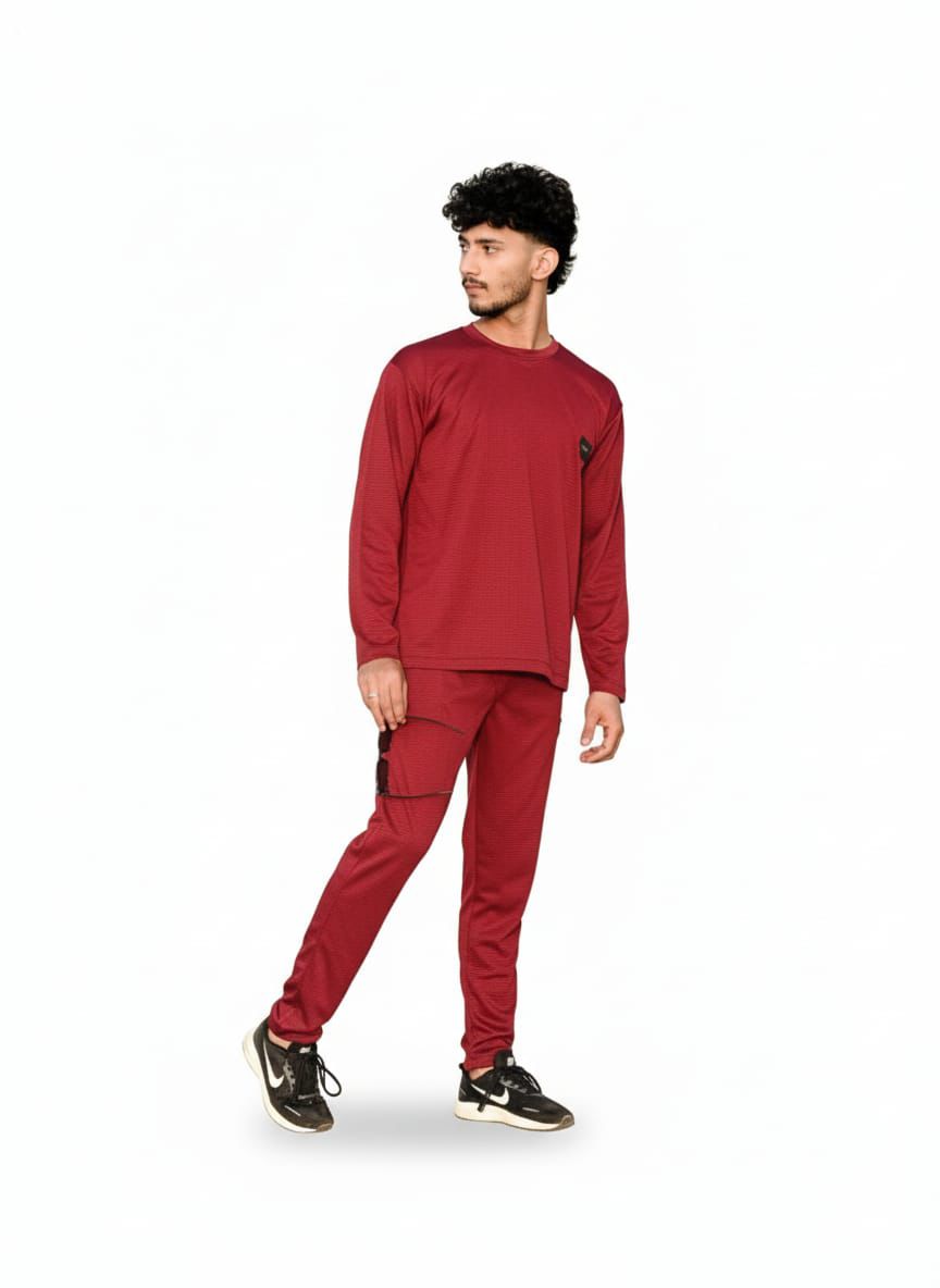 Men's Premium Black Knit Tracksuit Set