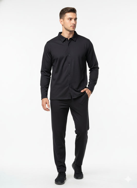 Men's Premium Black Dress Co-ord Set