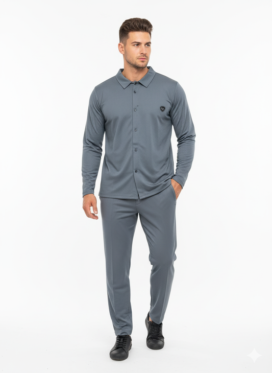 Men's Premium  Grey Dress Co-ord Set