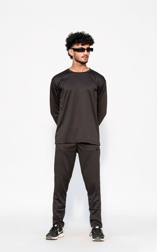 Men's Premium Black Knit Tracksuit Set